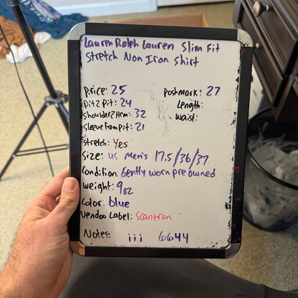 Lauren Ralph Lauren Slim Fit Stretch Non Iron Shirt US Men's 17.5 / 36 / 37 - Picture 4 of 4